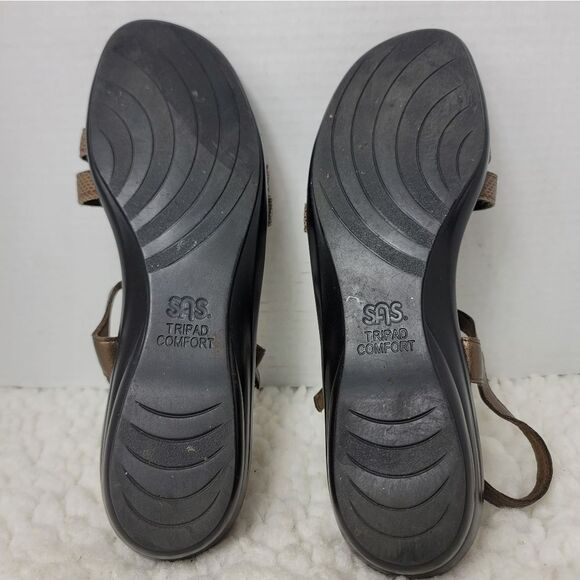 SAS Tripad Capri Women's T-Strap Comfort Sandal Size 10 Browm Leather Shoes - Picture 9 of 9